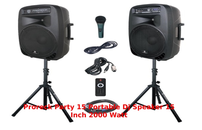 Proreck Party 15 Portable Dj Speaker 15 Inch 2000 Watt