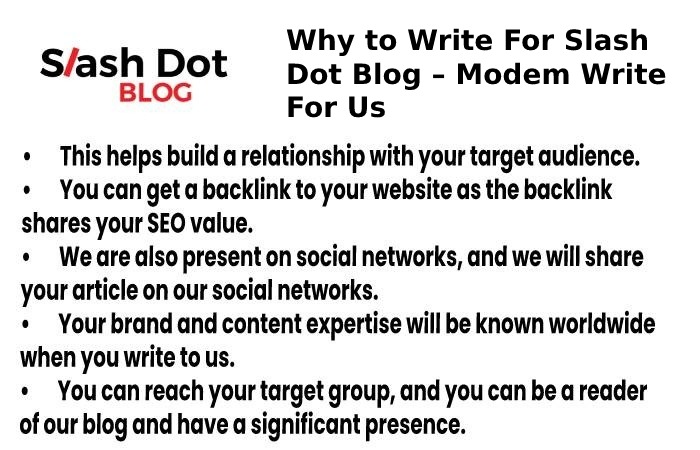 why write for slashdot blog