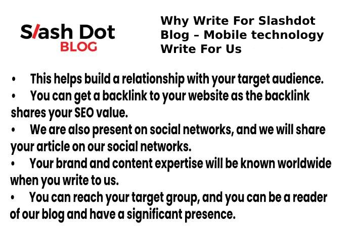 why write for slashdot blog