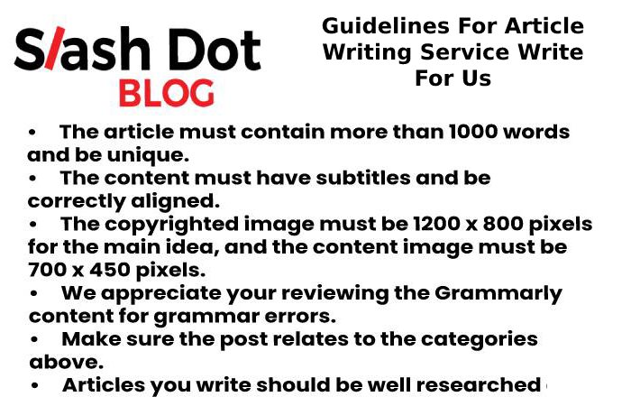 Guidelines for slashdot blog 