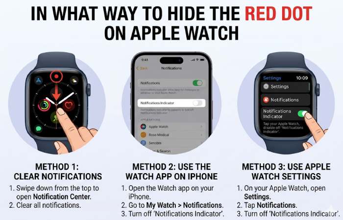 hide the red dot on apple watch