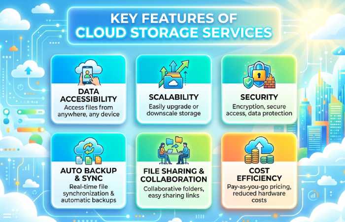 key features of cloud storage services