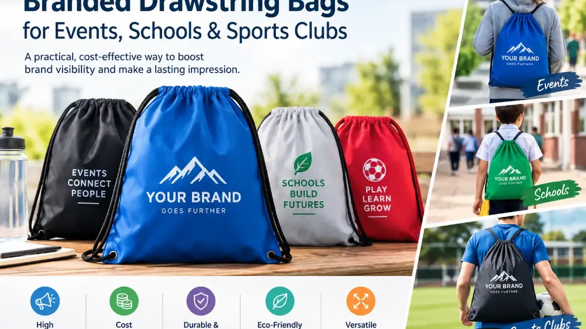 Why Branded Drawstring Bags Are Perfect for Events, Schools and Sports Clubs